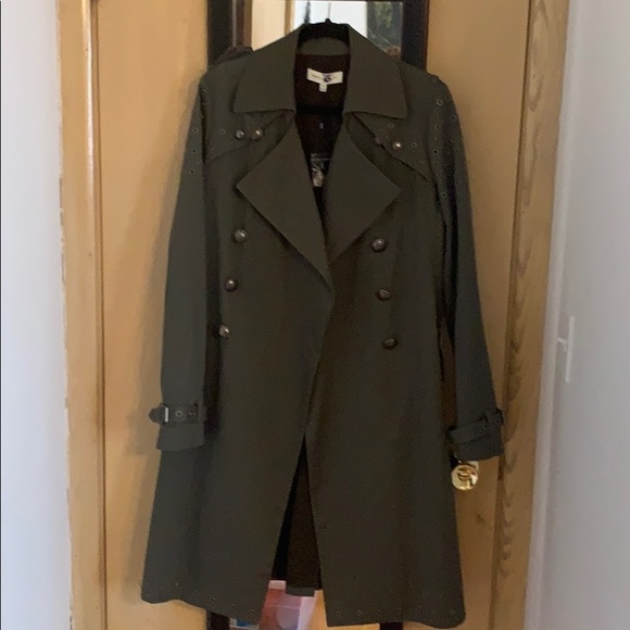 Rebecca Minkoff Jackets & Blazers - Rebecca Minkoff Army green trench coat w/grommets